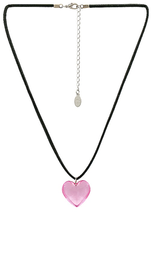 8 Other Reasons Heart Pendant Choker In Pink