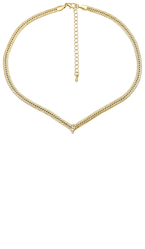 8 Other Reasons V Necklace In Metallic Gold