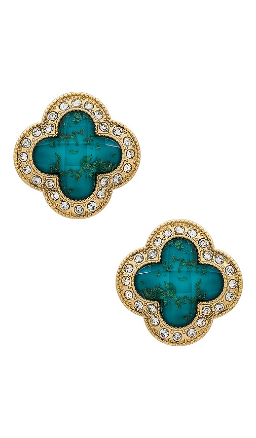 8 Other Reasons Clover Stud Earring In Metallic Gold