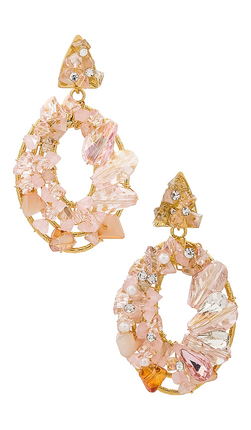 8 Other Reasons Statement Drop Earrings In Blush