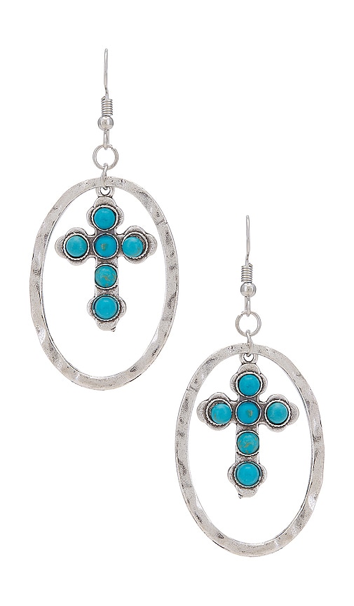 8 Other Reasons Coastal Cross Earring In Turquoise