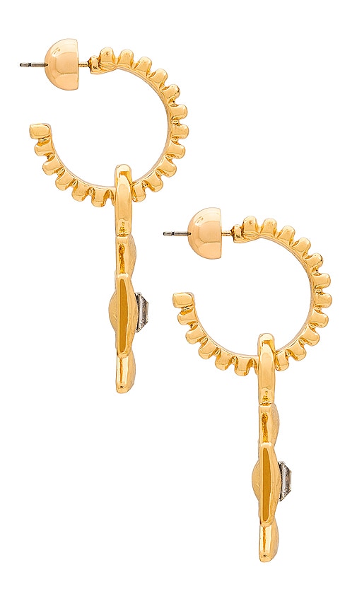 Shop 8 Other Reasons Crossed Up Earring In Metallic Gold
