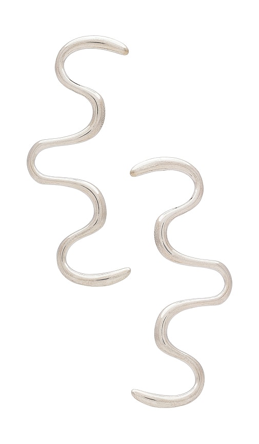 Silver deals snake earrings