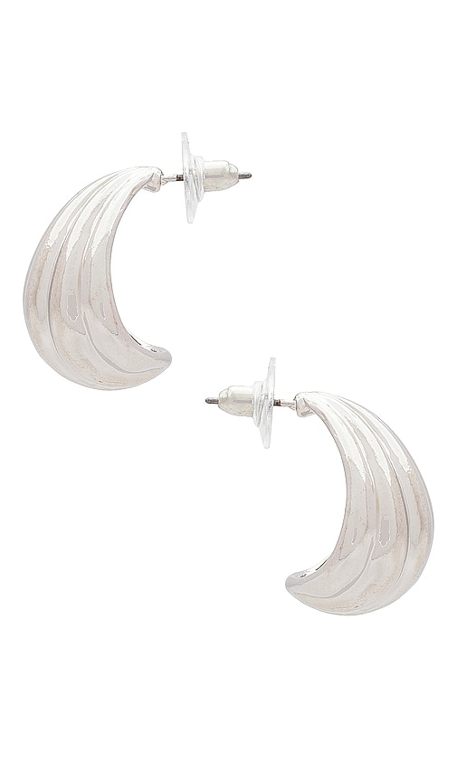 Shop 8 Other Reasons Shell Hoop Earrings In 银色