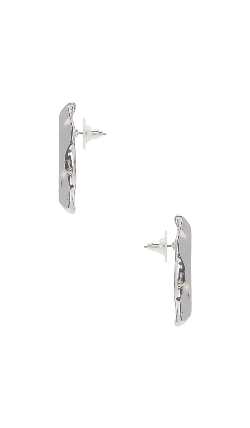 Shop 8 Other Reasons Frame Stud Earring In Metallic Silver