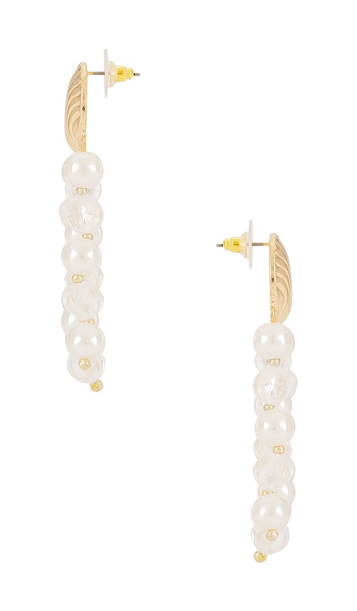 8 Other Reasons Isla Pearl Drop Earrings In Metallic Gold