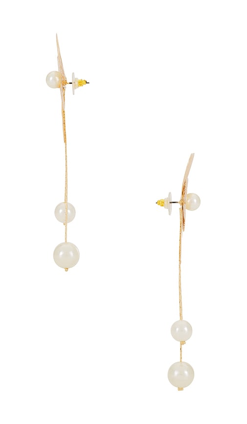 8 Other Reasons Florence Floral Earrings In Metallic Gold