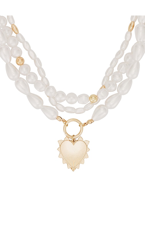 8 Other Reasons Lover Charm Necklace In Metallic Gold
