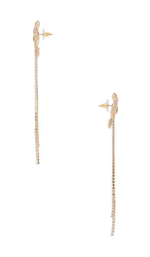 8 Other Reasons Cosette Drop Ribbon Earrings In Metallic Gold