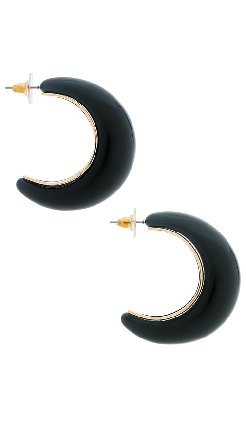8 Other Reasons Addison Resin Hoop Earrings In Black