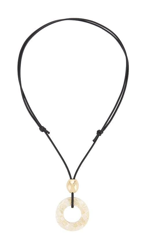 8 Other Reasons Cord Necklace With White Circle Pendant