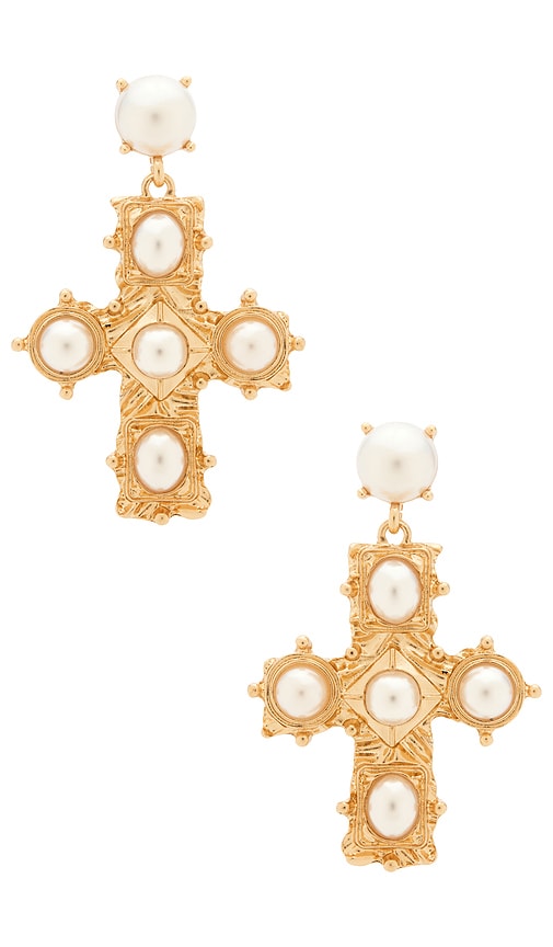 Rafael Cross Stud Earrings