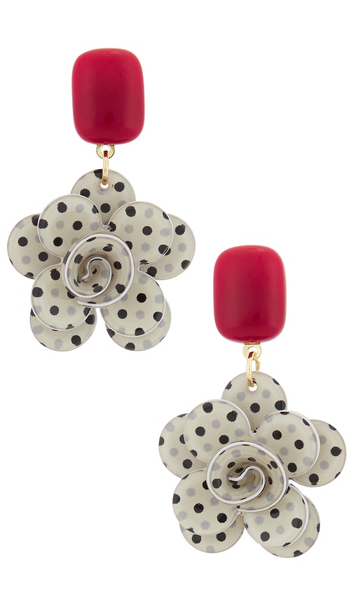 8 Other Reasons Whimsical Drop Earrings in Red.
