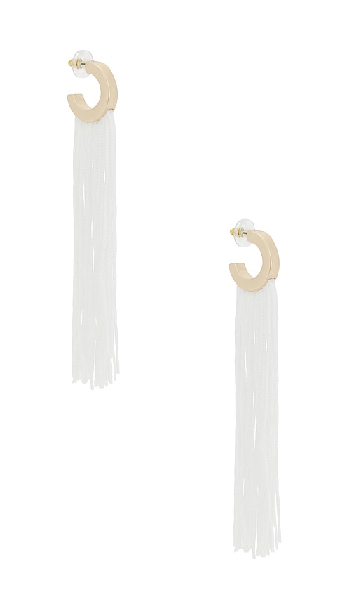 Long Flowing Tassels Hoop Earrings
