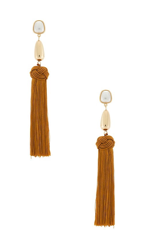 Orange Tassel Earrings