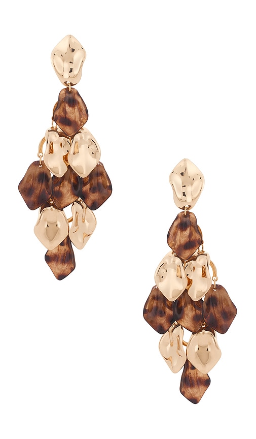 Wave Statement Stud Earings by 8 Other Reasons in Tortoise
