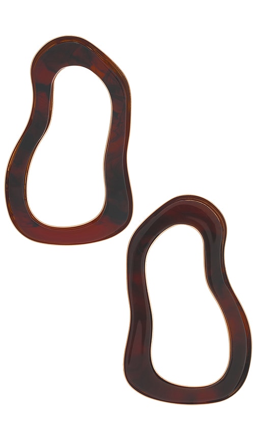Oblique Statement Earrings by 8 Other Reasons in Brown