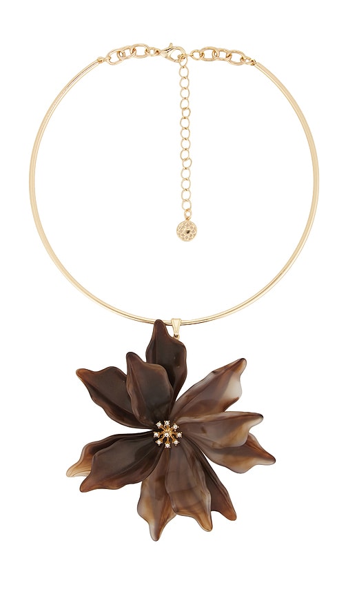 Bloom Acrylic Choker by 8 Other Reasons in Brown