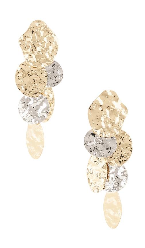 Honey Dangle Statement Earrings by 8 Other Reasons in Two Tone
