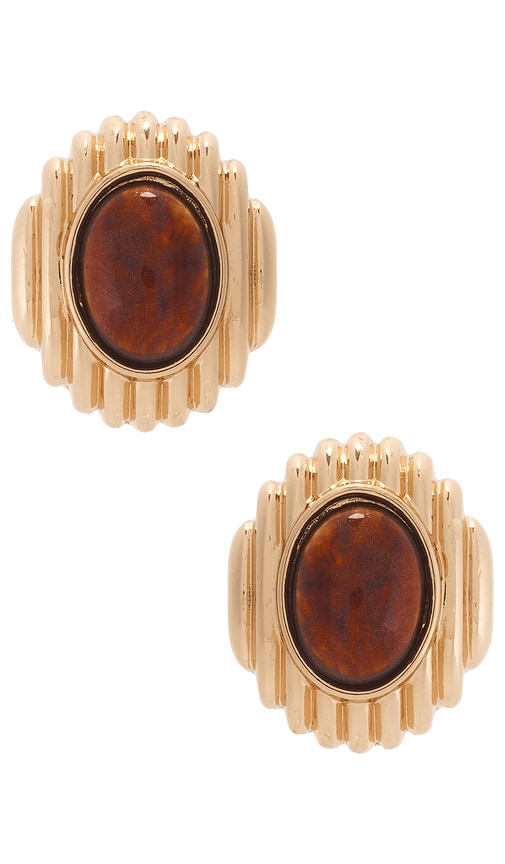Dreamstate Stud Earrings by 8 Other Reasons in Gold Brown