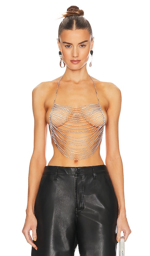 8 Other Reasons x REVOLVE Chain Halter Top in Silver