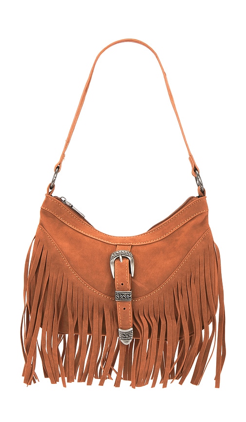 Faux Nappa Suede Shoulder Bag