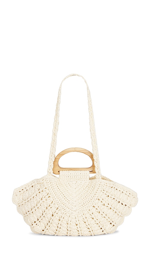 8 Other Reasons Hand Crochet Shell Clutch Bag In Ivory