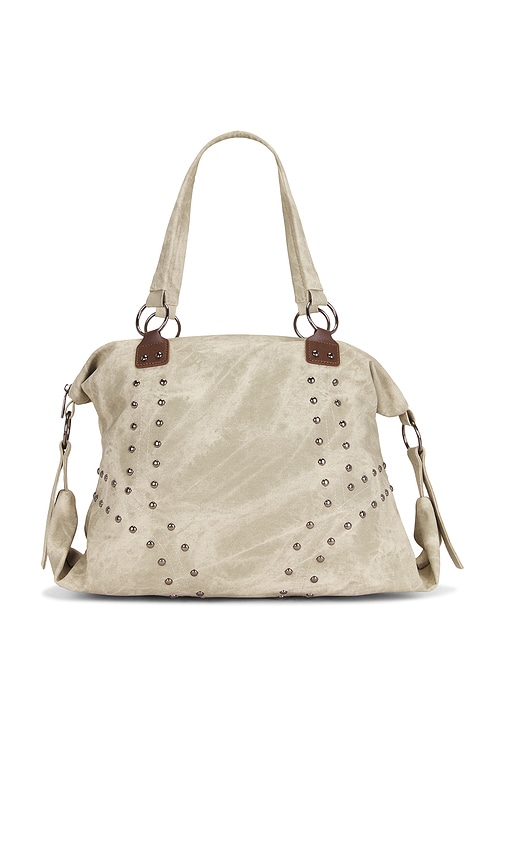 8 Other Reasons Slouchy Faux Leather Tote Bag in Taupe.