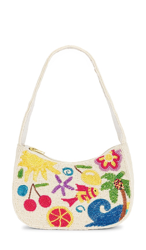 Beaded Sea Shoulder Bag by 8 Other Reasons in Ivory Multi