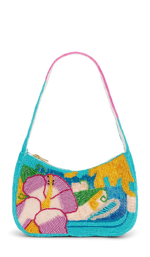 Beaded Floral Shoulder Bag by 8 Other Reasons in Multi