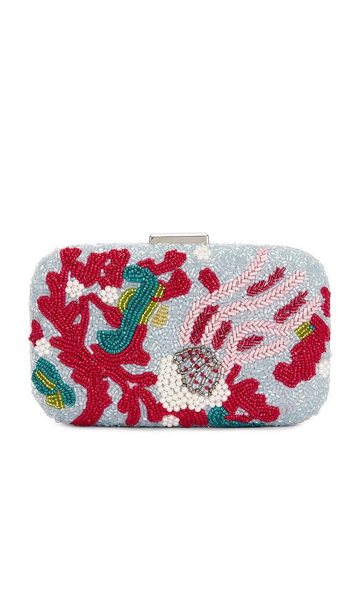 Beaded Sea Clutch by 8 Other Reasons in Blue Multi