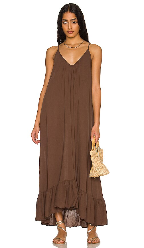 9 Seed Paloma Maxi Dress in Chocolate | REVOLVE