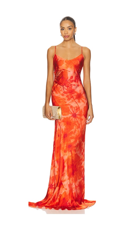 Ruched Slip Gown in Red. - size 4 (also in 6) - Alejandra Alonso Rojas - Modalova