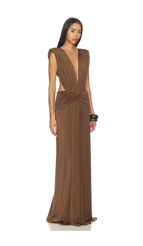  Awave Studio Maxi Dress In Brown. Size 34/2. Also In 40/8, 42/10. 
