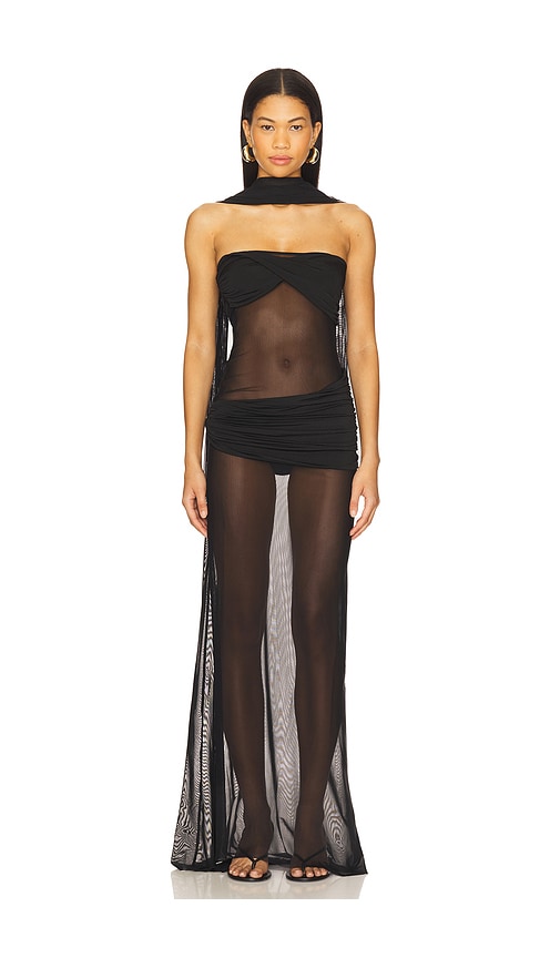 Long Tulle Dress in Black. - size 40/8 (also in 34/2, 36/4, 38/6)