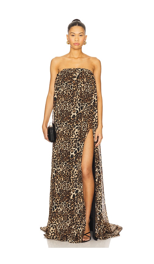 Long Dress With Leg Slits in Brown. - size 38/6 (also in 34/2, 36/4)