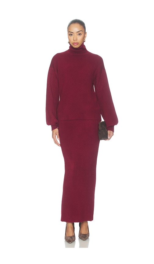 All The Ways Stevie Knit Maxi Skirt Set In Red