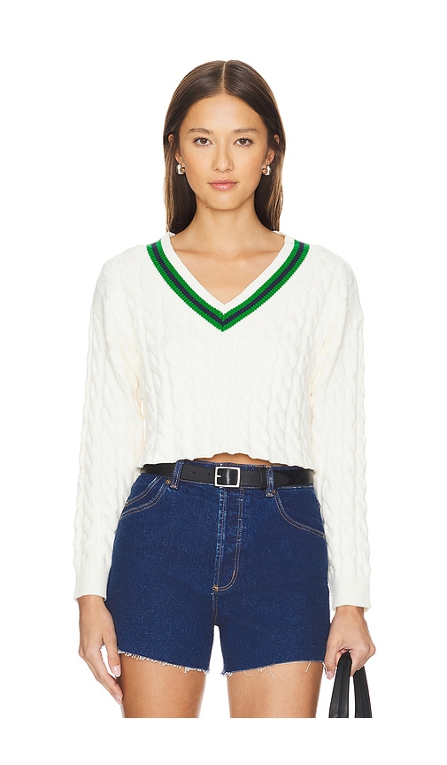 Shop All The Ways Darlah Crop Sweater In Cream