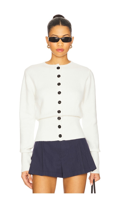All The Ways Brittany Button Up Sweater In White