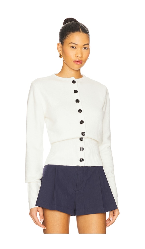 All The Ways Brittany Button Up Sweater In White
