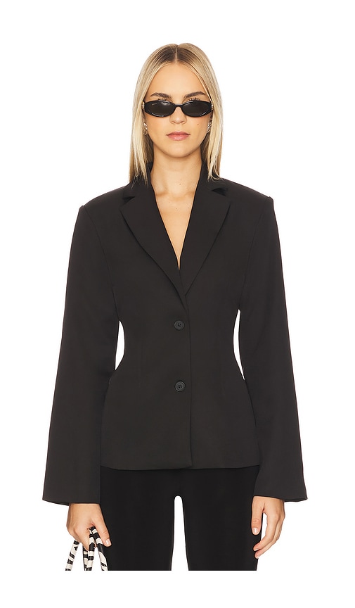 All The Ways Valerie Open Back Blazer In Black