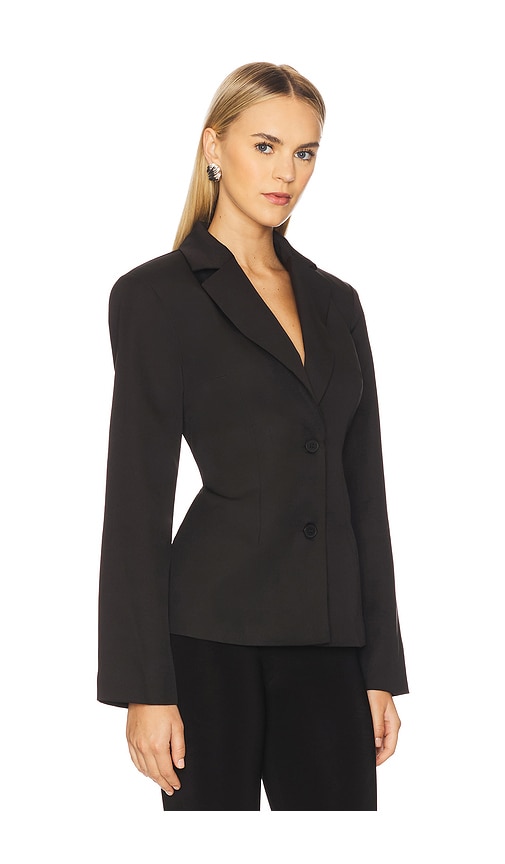 All The Ways Valerie Open Back Blazer In Black