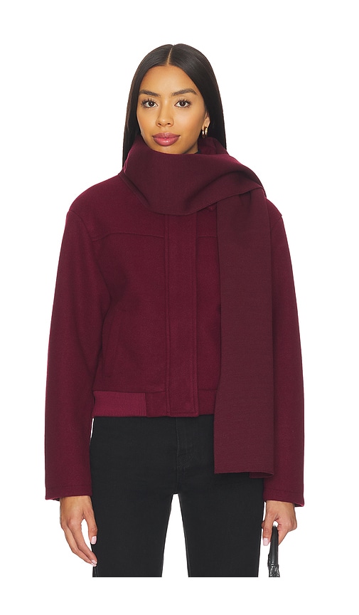 All The Ways Rissa Scarf Coat In Burgundy