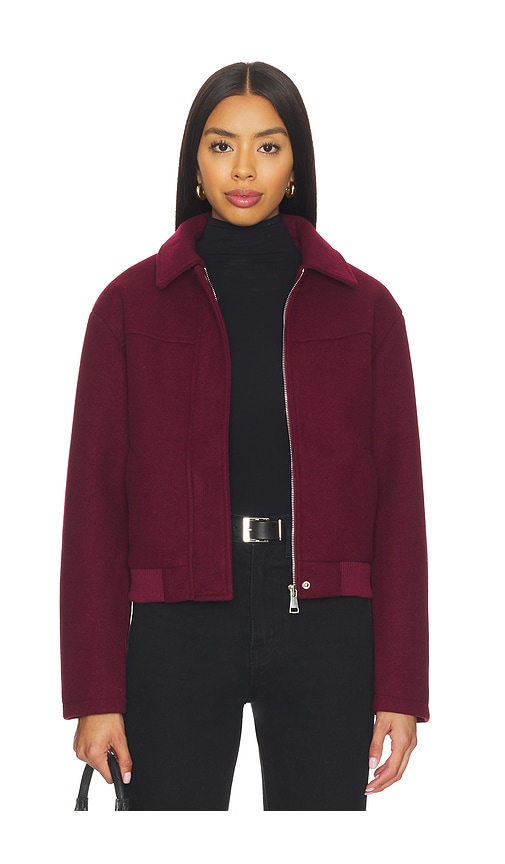 All The Ways Rissa Scarf Coat In Burgundy