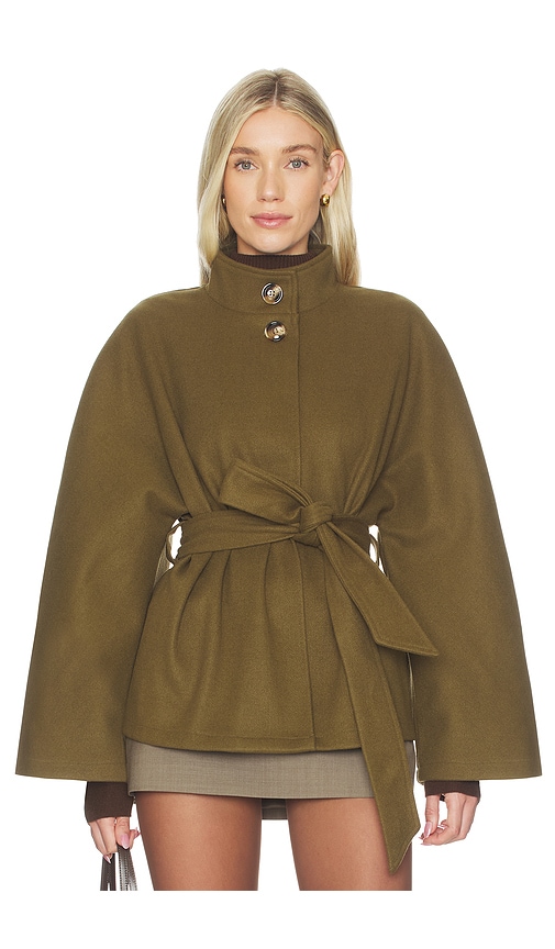 ALL THE WAYS Jimun Tie Jacket in Olive Green