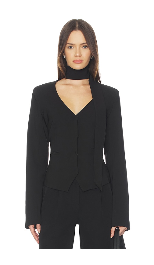 All The Ways Ariyah Scarf Blazer In Black
