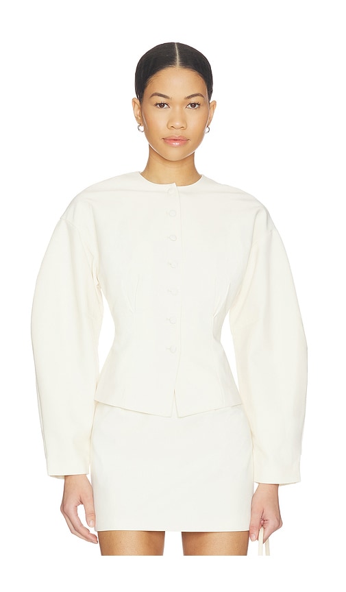 Mamie Blazer in Ivory. - size XXS (also in XS, S, M, L, XL)
