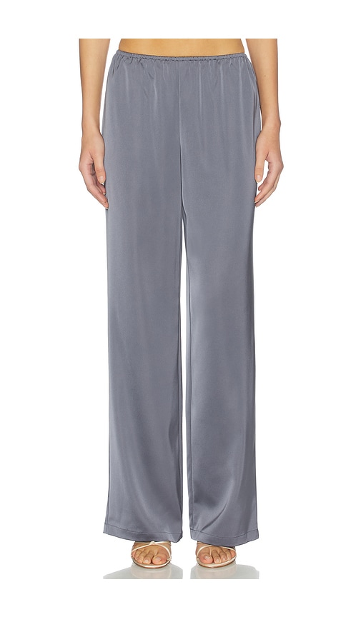 Joelle Satin Pant in Grey