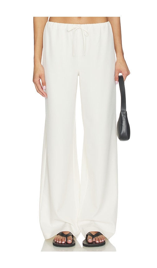 ALL THE WAYS Louisa Drawstring Pant in Cream. - size L (also in M, S, XL, XS)