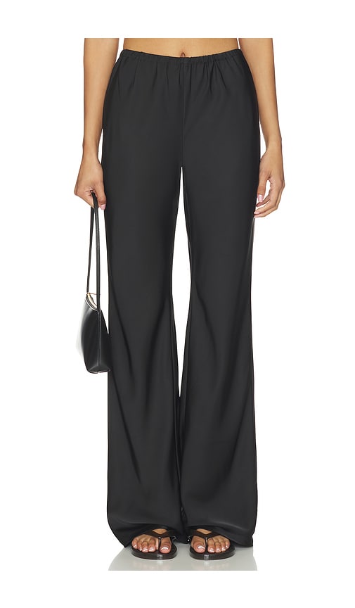 ALL THE WAYS Larissa Satin Pant in Black. - size XS (also in XXS, S, M, L)